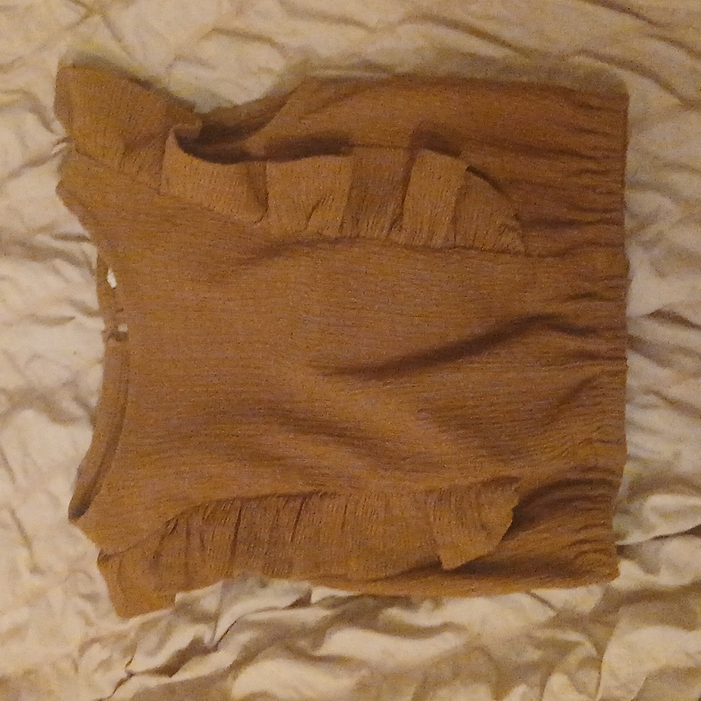 Kids Sleeveless Ruffle Ribbed Top
